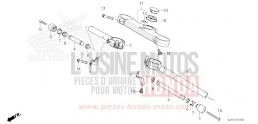 ROHRGRIFF/OBERE BRUECKE CBR1000SPR de 2024